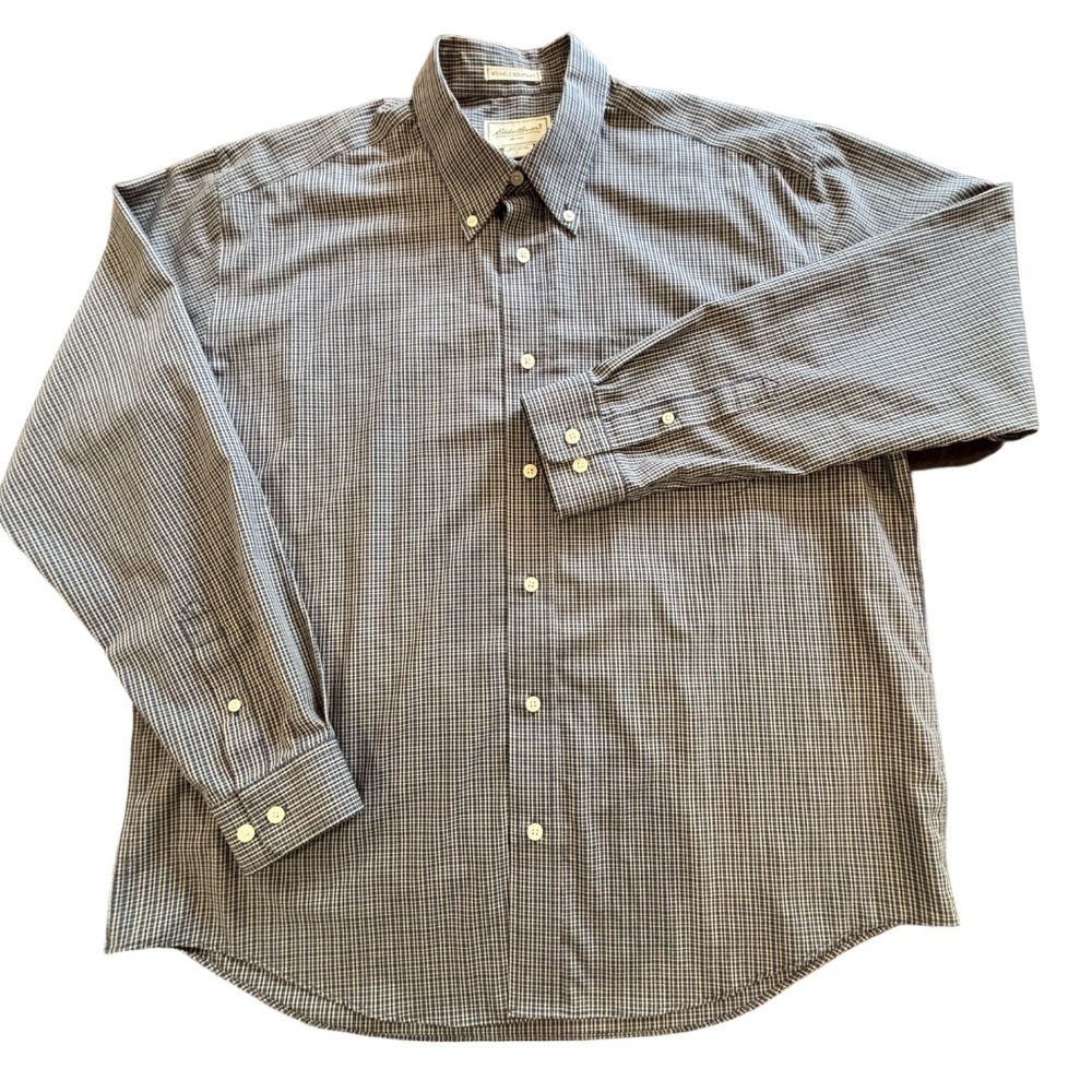 Eddie Bauer wrinkle resistant business casual button down shirt size L